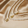 Stay in Indy Initial Pearl Necklace