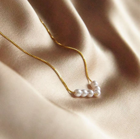 Stay in Indy Pearl Bead Necklace