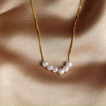 Stay in Indy Pearl Bead Necklace