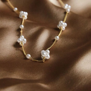 Stay in Indy Pearl Flower Necklace