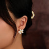 Stay in Indy Pearl Flower Stud Earrings