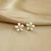 Stay in Indy Pearl Flower Stud Earrings