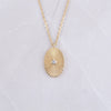 Dainty Oval Medallion Necklace