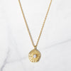 Dainty Sunburst Pendant Medallion Necklace
